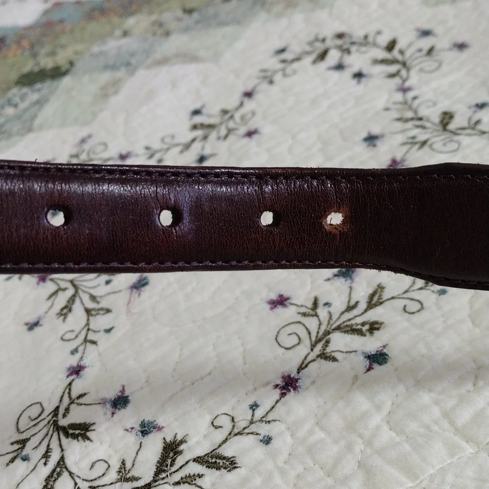 Vintage Onyx By‎ Brighton Toronto Taper Leather Belt Size 40